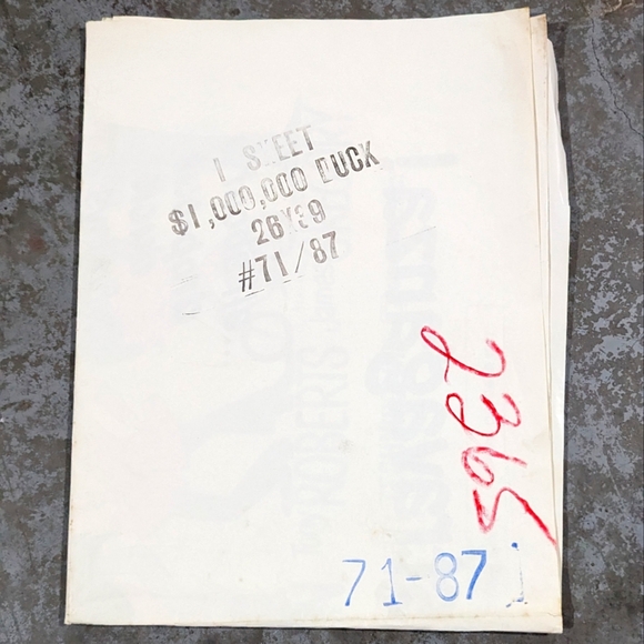 Vintage Rare 1971 Original Walt Disney $1,000,000 Golden Duck Movie Promo Poster - Picture 6 of 9